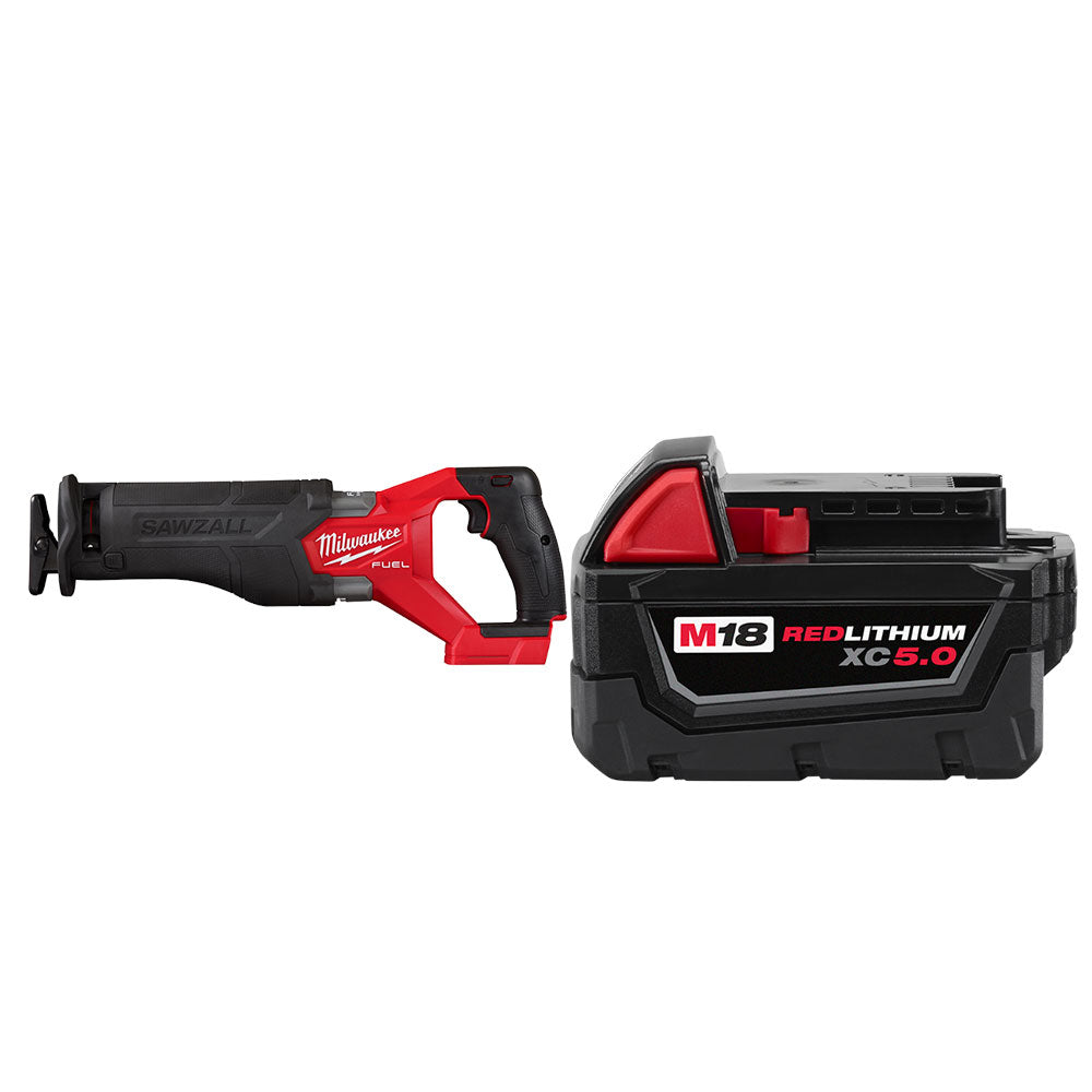 Milwaukee 2821-20X5 M18 FUEL 18V SAWZALL Recip Saw w/ 5Ah Battery
