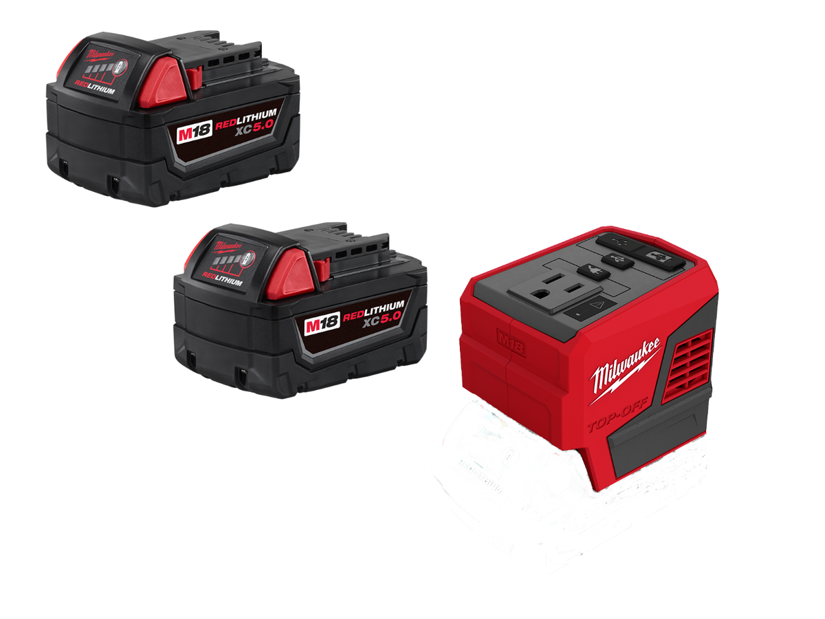 Milwaukee 2846-20BT5 M18 Top Off Power Supply w/ XC5.0 Capacity Battery - 2 PK