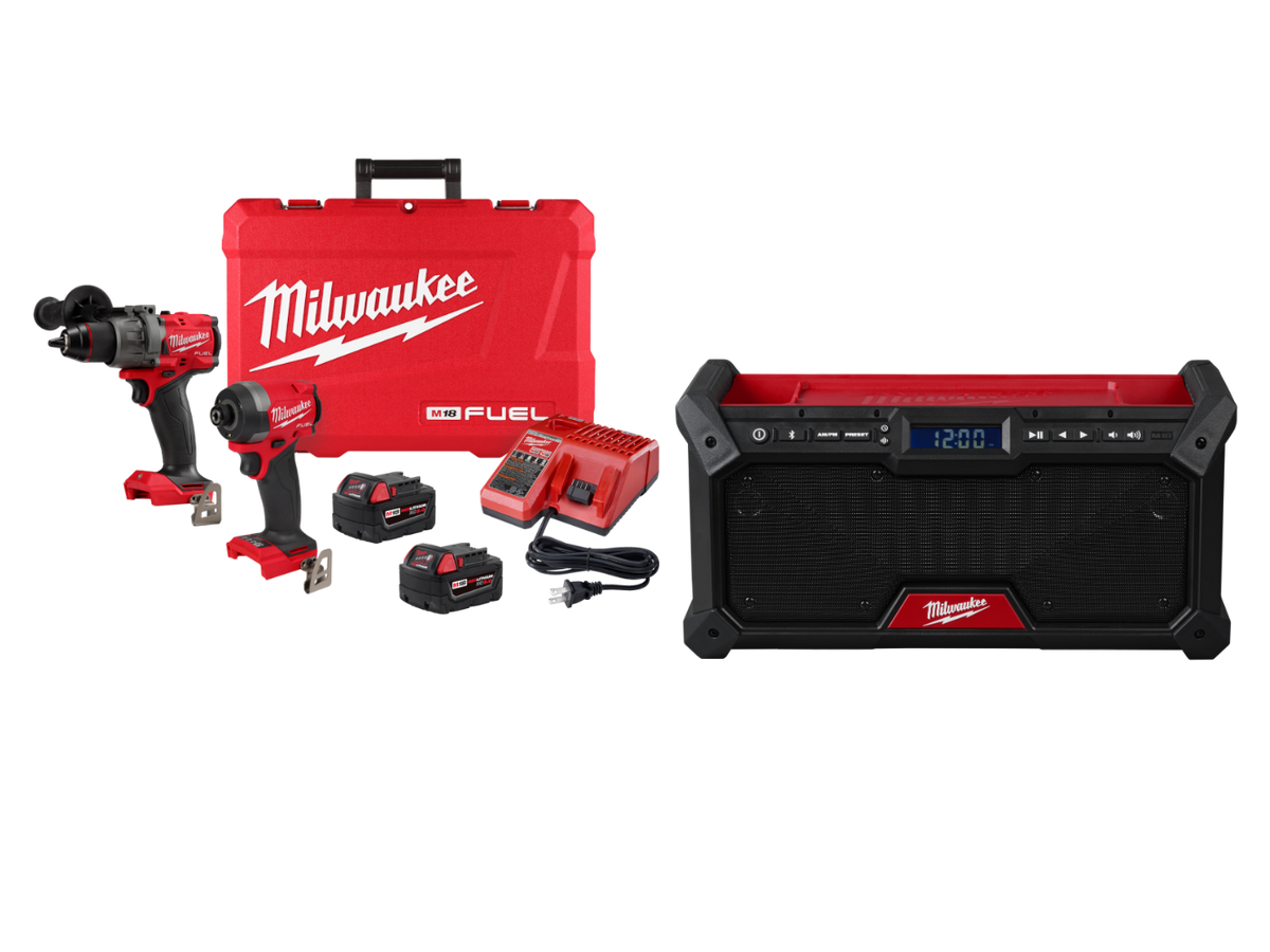 Milwaukee 3697-22Radio M18 FUEL 18V 2-Tool Combo Kit w/ M18 Radio