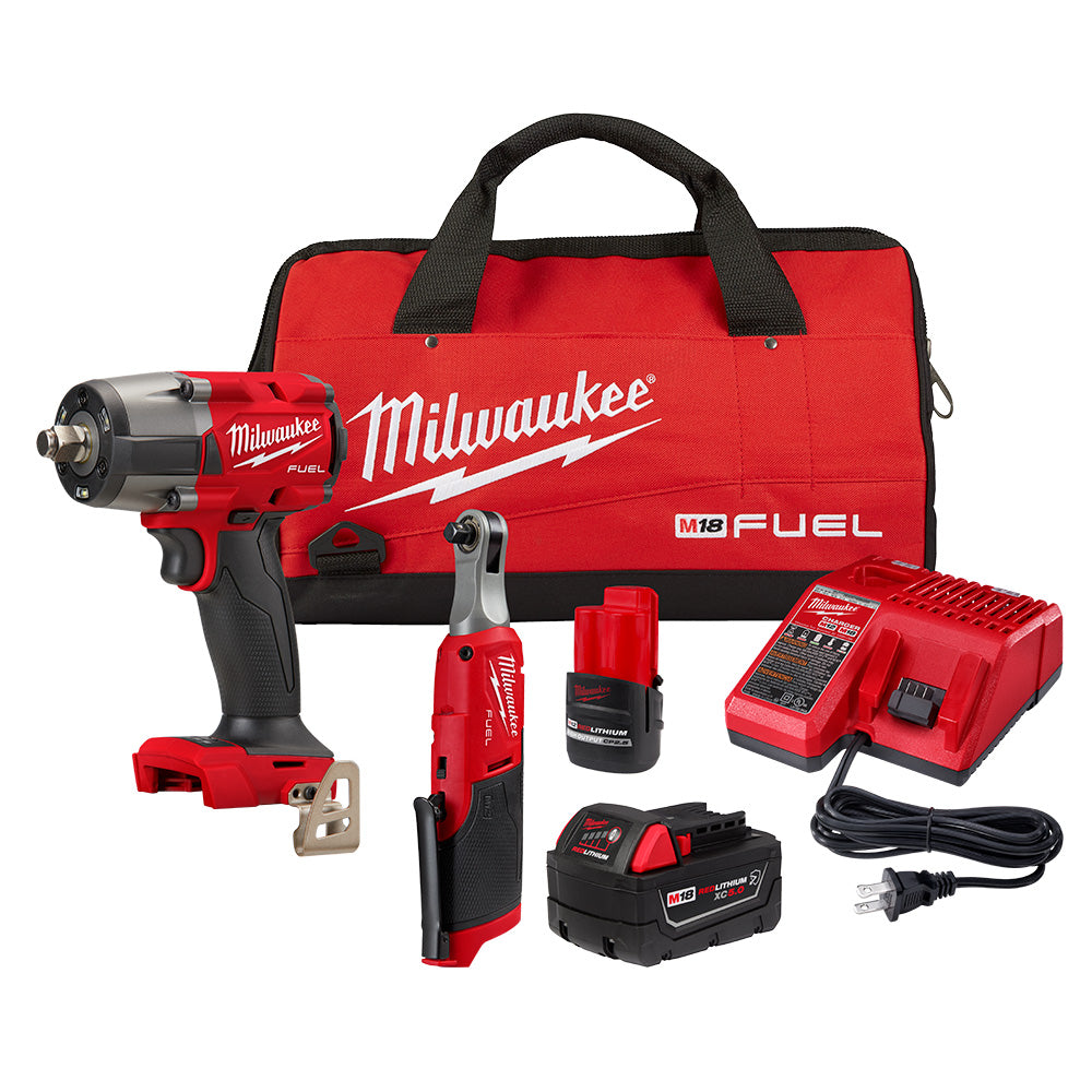 Milwaukee 3890-22 M18 FUEL 18V & M12 FUEL 12V Li-Ion Cordless 2-Tool Combo Kit