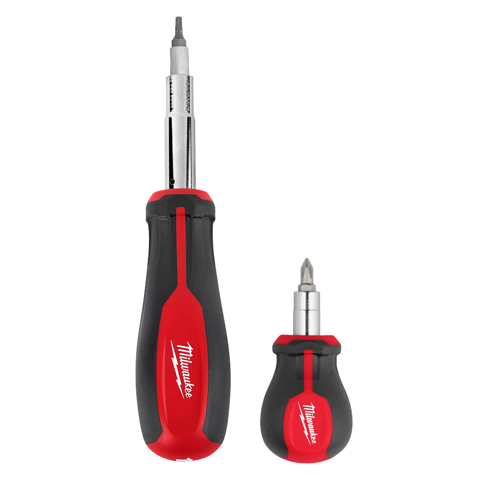 Milwaukee 48-22-2763 2pc 11-in-1 Multi-Bit Screwdriver and 6-in-1 Stubby Multi