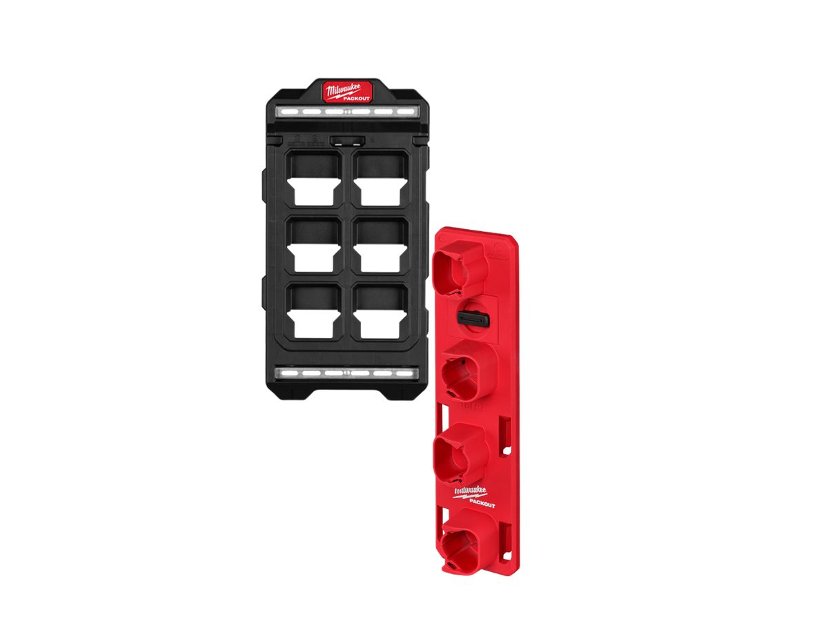Milwaukee 48-22-8496-M12 PACKOUT Compact Wall Plate w/ M12 Battery Rack