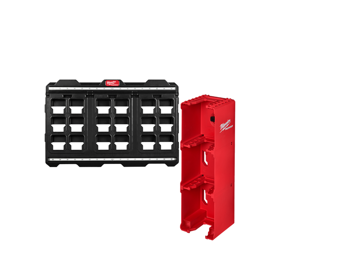 Milwaukee 48-22-8496-M18 PACKOUT Large Wall Plate w/ M18 Battery Rack