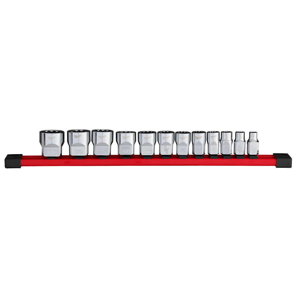 Milwaukee 48-22-9420 3/8" Drive 12-Point SAE Socket Set - 12 PC