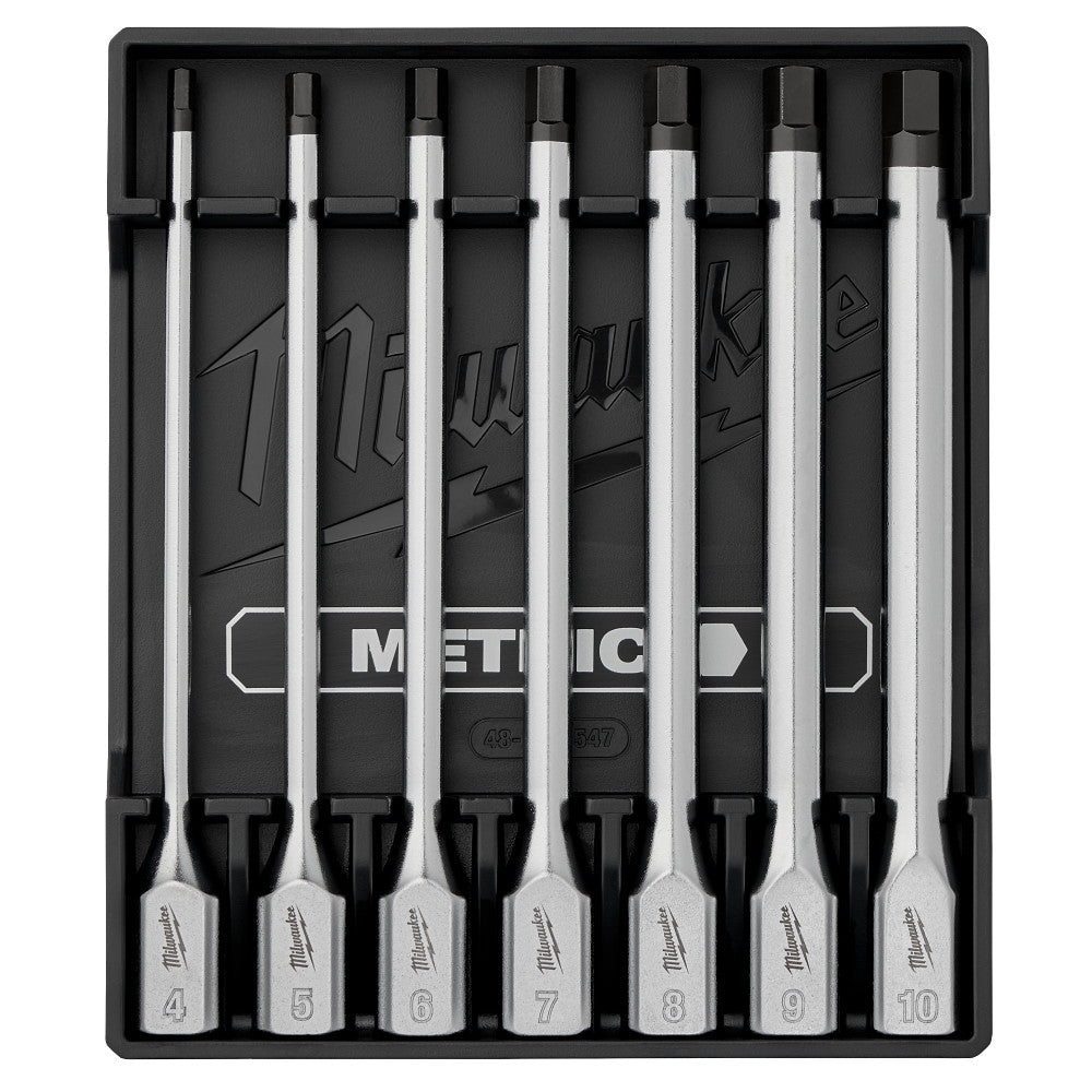 Milwaukee 48-22-9547 3/8" Drive Long Hex Bit Socket Set - Metric - 7 PC