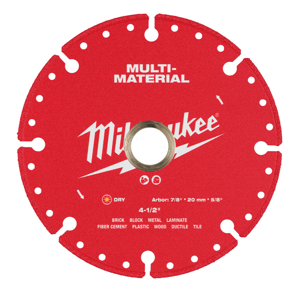 Milwaukee 49-93-9604 4.5" Multi-Material Diamond Blade w/ Vented Segment