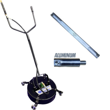 Whisper Wash Ultra Clean 19-inch Surface Cleaner with Wheels — Hydro-Flow 2-Tip Aluminum