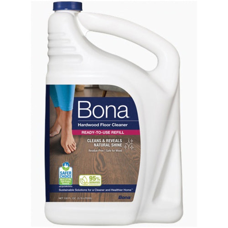 Bona WM700018159 Hardwood Floor Cleaner, 128 oz, Refill Bottle, Liquid, Ready-to-Use