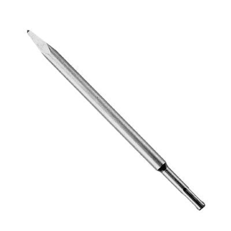 BOSCH Bulldog HS1415 Hammer Chisel, 10 in OAL, 25/64 in Shank, SDS-Plus Shank, Steel, Bright