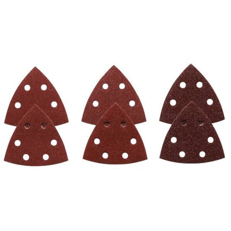 BOSCH SDTR000 Assorted Detail Sanding Triangle, 3-1/2 in W, 60, 120, 240 Grit, Aluminum Oxide Abrasive