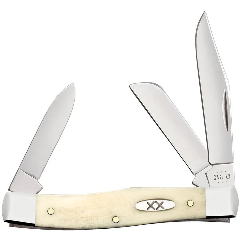 Case Knives Smooth Natural Bone Medium Stockman