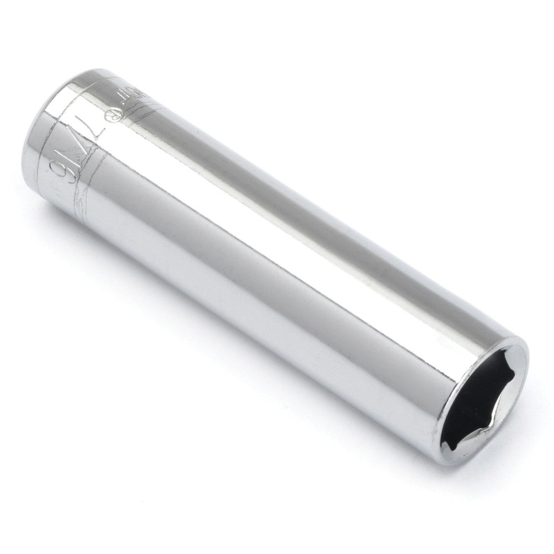 CRESCENT CDDS26N Socket, System of Measurement: Imperial, Deep Length, 7/16 in Socket, 3/8 in Drive, 6-Point