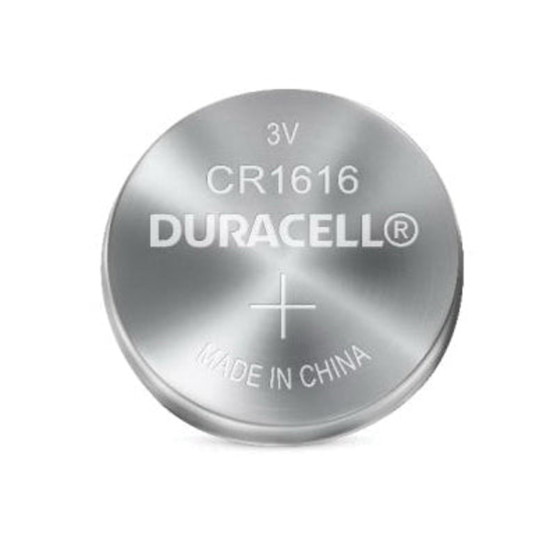 DURACELL DL1616BPK Coin Battery, Lithium, 1616, 50 mAh, 3 V Nominal