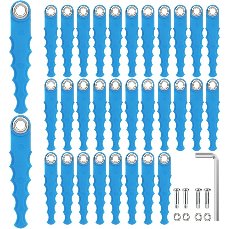Eyoloty 32 Pack KST-120X Replacement Blades Compatible with Kobalt KST 120X-06 40-Volt String Trimmers Polycarbonate Replacement Head,Flexible Blades with Screw Parts(37 Pack)