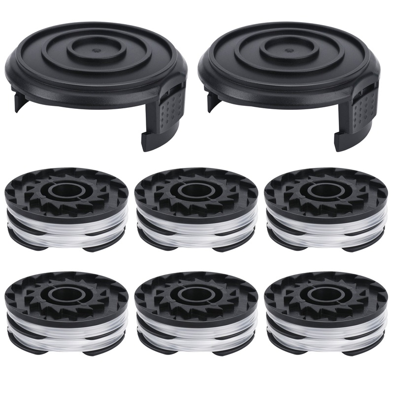 Eyoloty 8 Stck Fadenspule passend fr Parkside LIDL Akku-Elektro-Rasentrimmer PRT 550 A1,PRT 550 A2,PRT 550 A3,PRT 550 A5,PRTA 20-Li B2,PRTA 20-Li C3, Lnge 10 m 1,6 mm (6 Spulen + 2 Kappe)