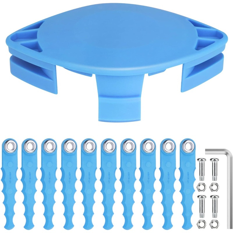 Eyoloty KST-120X Polycarbonate Replacement Head Blades Compatible with Kobalt KST 120X-06 40-Volt String Trimmers, with 10 Pack Flexible Replacement Blades, Screw Parts(20 Pack)