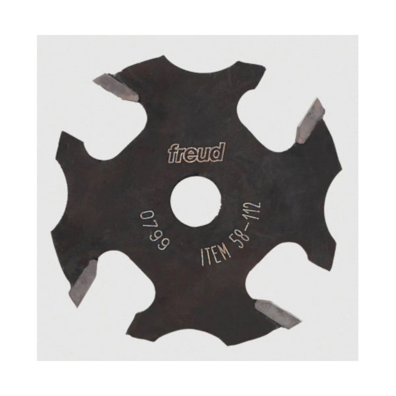freud 58-112 Slotting Cutter, 4-Wing, 2 in Dia Cutting, 9/16 in L Cut, 5/16 in Dia Shank, Carbide