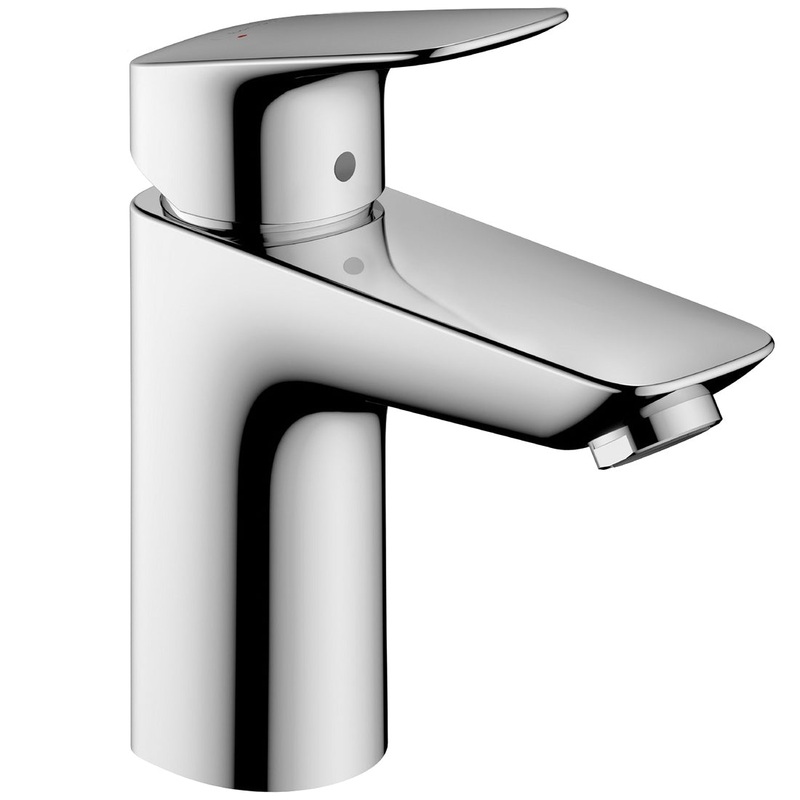 hansgrohe Logis 100 71100001 Lavatory Faucet, 1-Handle, Deck, Pop-Up, Chrome