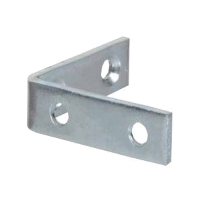 HARDWARE ESSENTIALS 851129 Corner Brace, 3-1/2 in L, 3/4 in W, Steel, Zinc-Plated