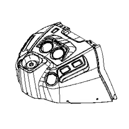 590748819 Dash Upr Gt2 Dual Rd Pt Husqvarna Genuine OEM Part - SUPERSEDED FROM 501747001, 501747101, 532437490, 590740019