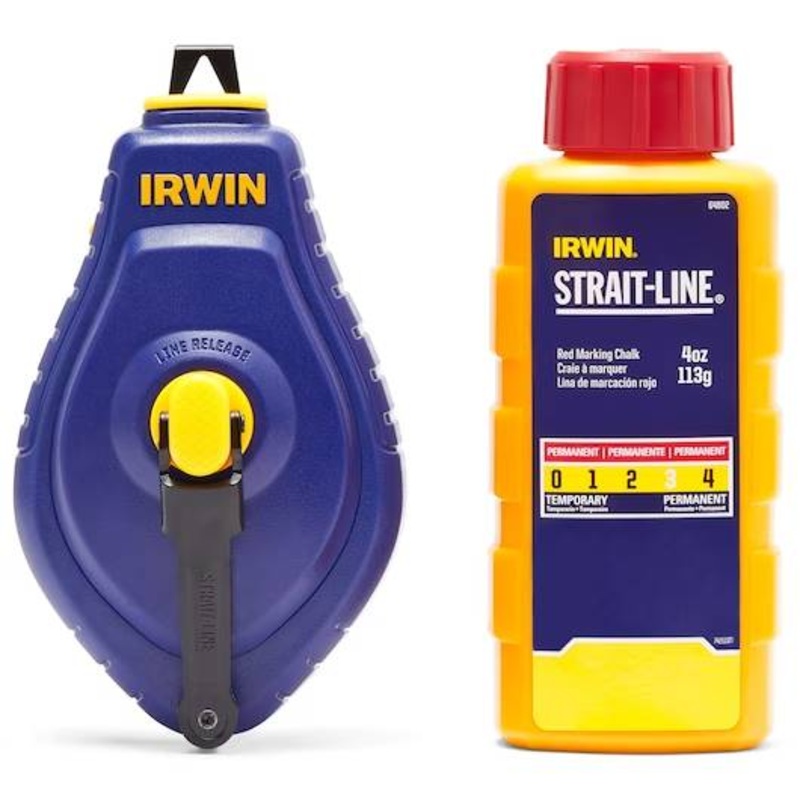 Irwin IWHT48442RC STRAIT-LINE SPEEDLINE Chalk Reel w/ Red Chalk