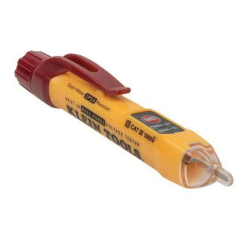 KLEIN TOOLS NCVT-2P Non-Contact Voltage Tester, 12 to 1000 V, Audible, Visual Indicator, CAT IV 1000 V Safety Rating