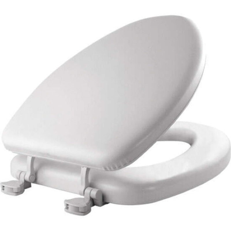 mayfair 115EC 000 Closed Front Toilet Seat With Cover, Yes, Elongated, Plastic, White