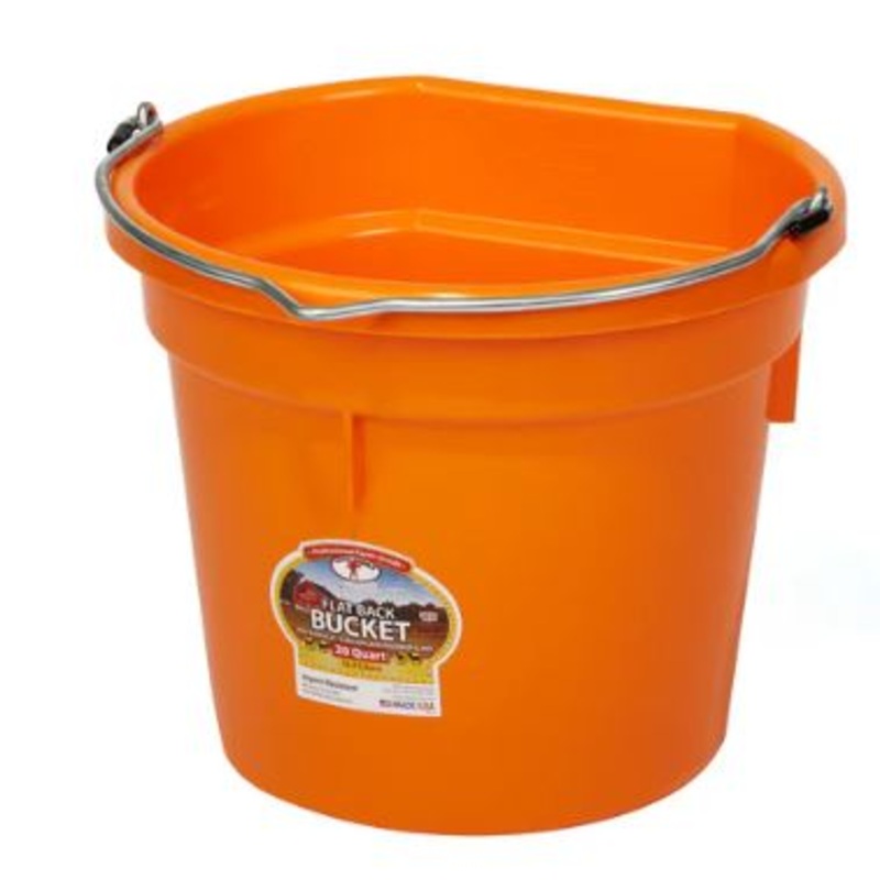 Miller 8 Qt Flat back Plastic Bucket