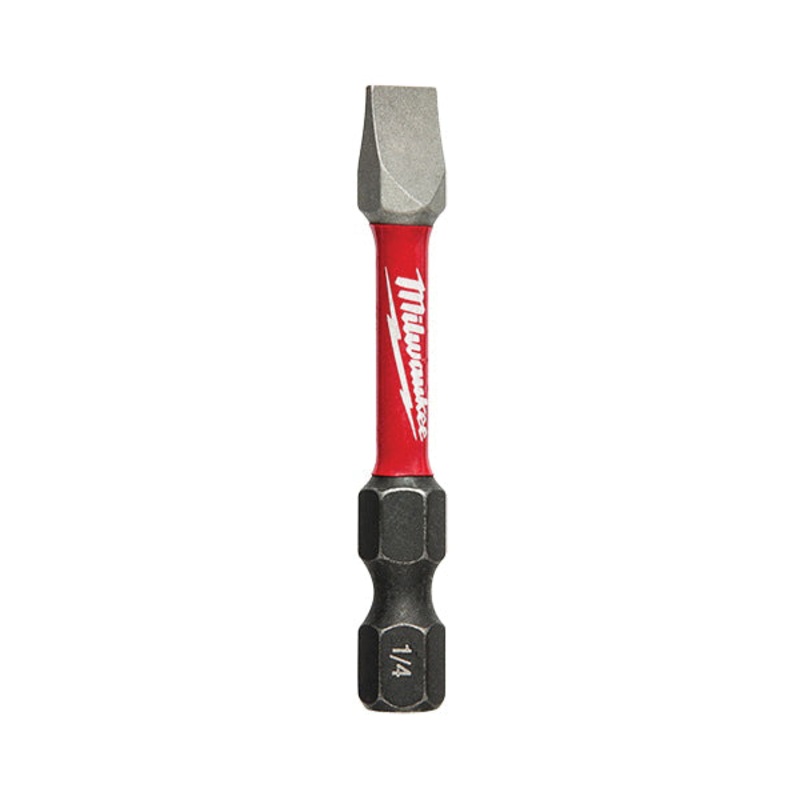 Milwaukee SHOCKWAVE 48-32-4918 Power Screwdriver Bit, Slotted Point, #10 Point, 2 in OAL, 1/4 in Shank, Steel