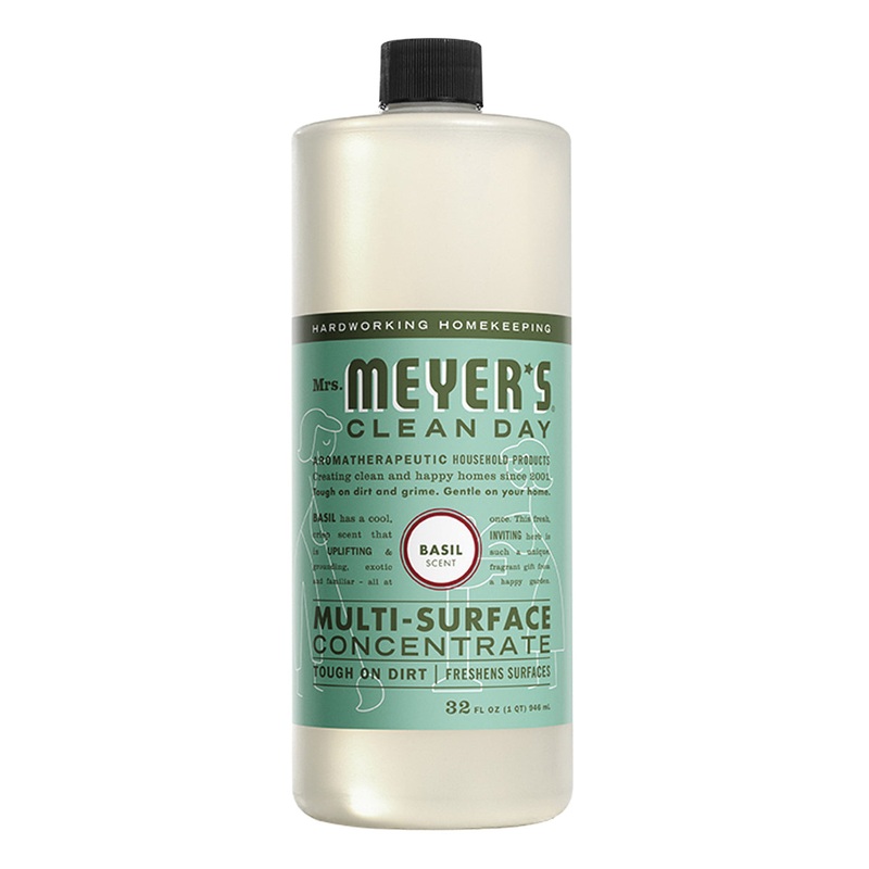 Mrs. Meyer’s 14440 Clean Day Multi-Surface Cleaner, 32 oz, Bottle, Liquid, Basil, Concentrated