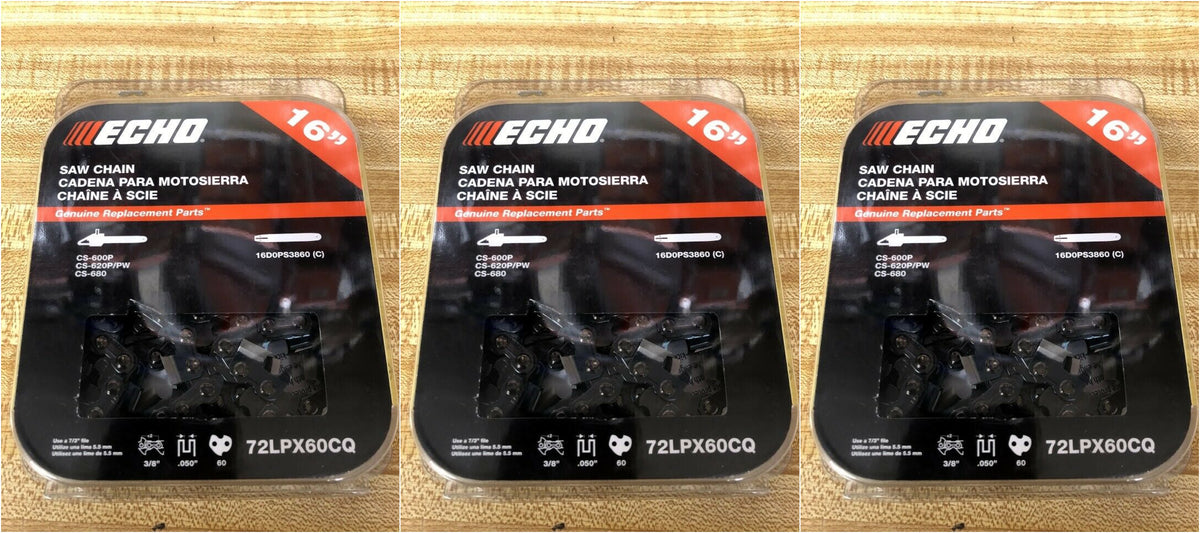 (3 PACK) 72LPX60CQ 16" Echo Chains CS-600, CS-620 CS-620PW