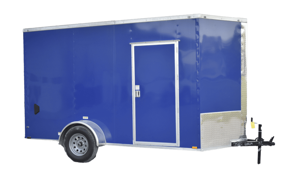 QC235 Quality 6×12 Enclosed Trailer SA Blue 84″