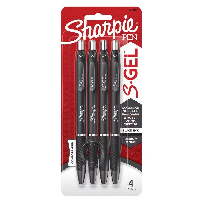 Sharpie S-Gel Medium Point-2 Count & 4 Count-Black & Blue