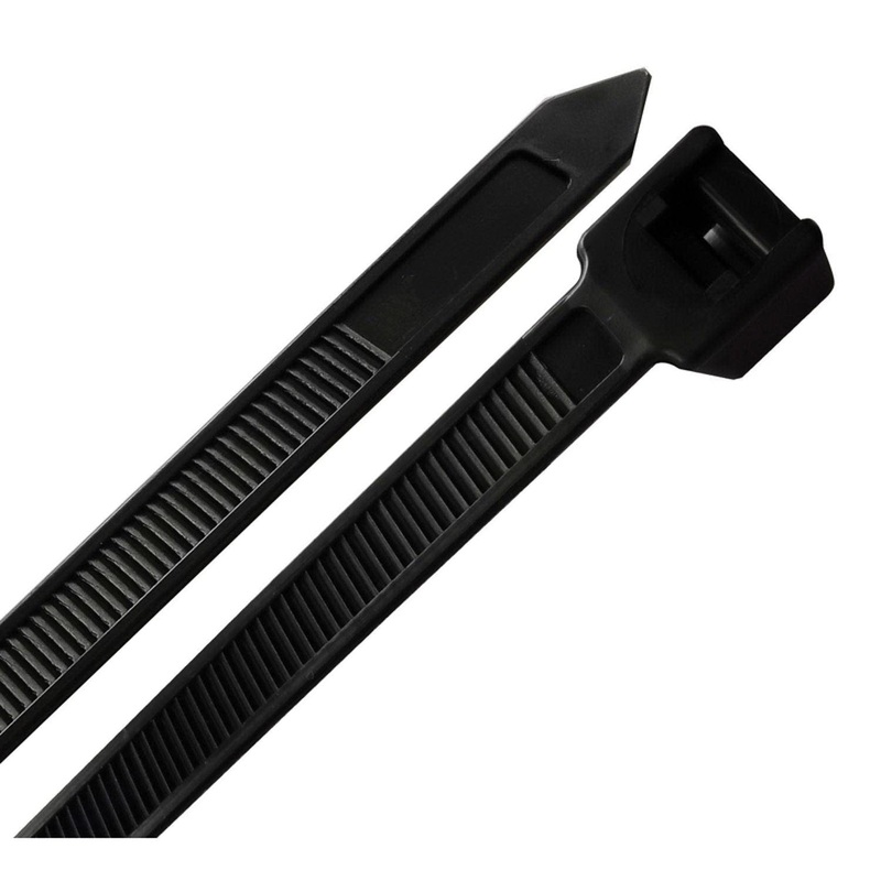 Steel Grip EHD-450-18-UV10 Cable Tie, 5.14 in Dia Bundle, 175 lb Tensile Strength, 18 in L, Polypropylene, Black