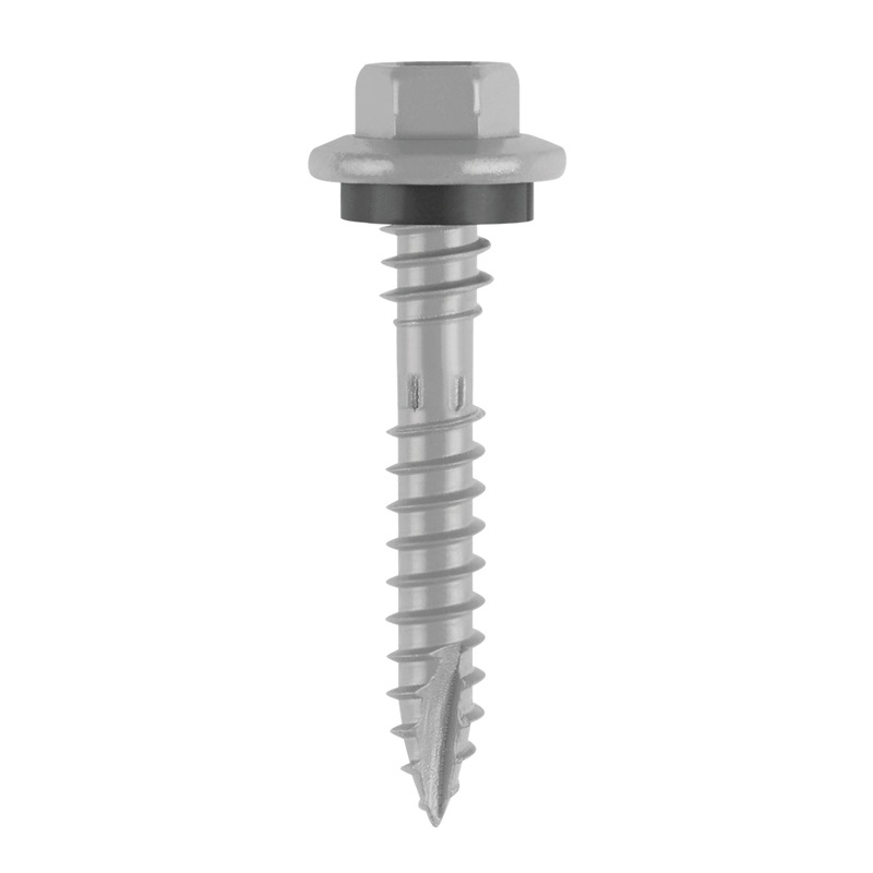 Teks 21452 Elite Premium Roofing Screw, Imperial, #10 Thread, 1-1/2 in L, Sharp Point