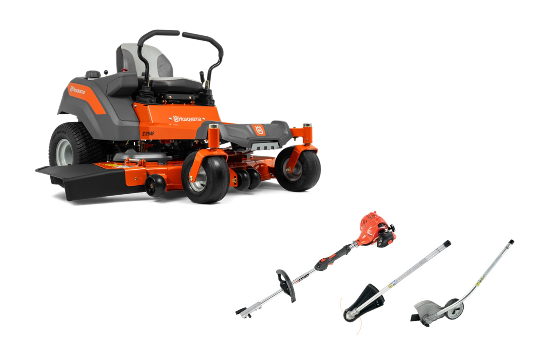 Husqvarna Z254F Zero Turn Mower Combo Deal PAS-225VP Trimmer